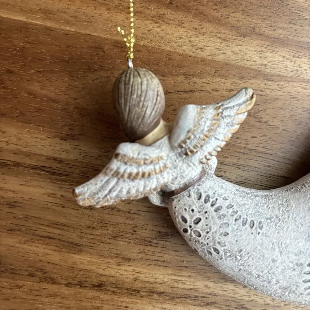 Hanging In Loving Memory Angel Figure Brown Hair‎ Decor Gift